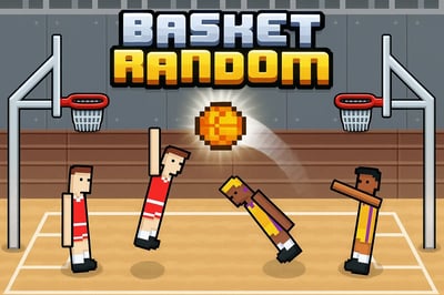 A basketball game with a gold ball.